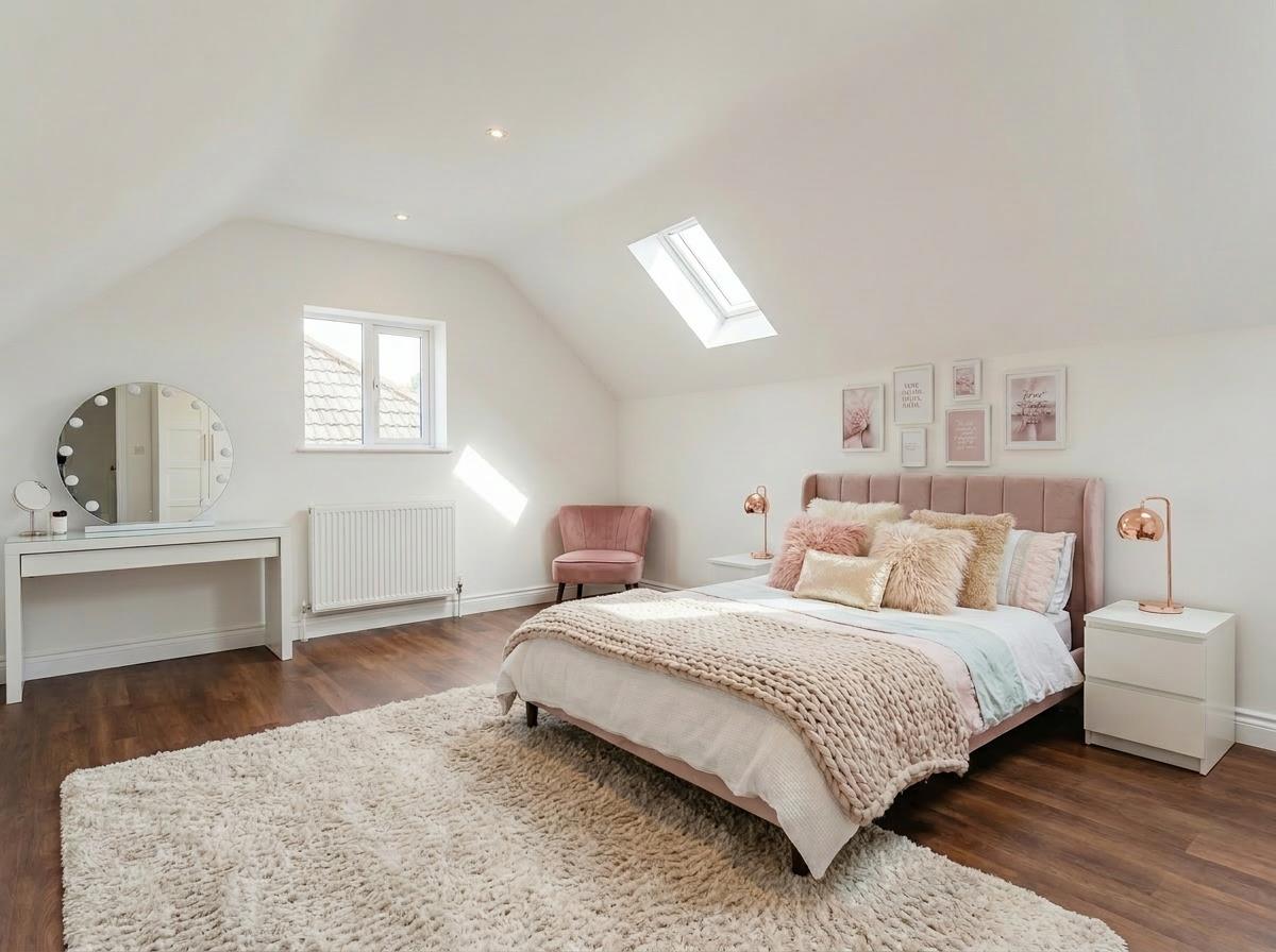 Teenage Girls Bedroom Loft – No Right Velux.png NN15 Barton Road, Barton Seagrave